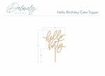 Load image into Gallery viewer, Hello Birthday Cake Topper
