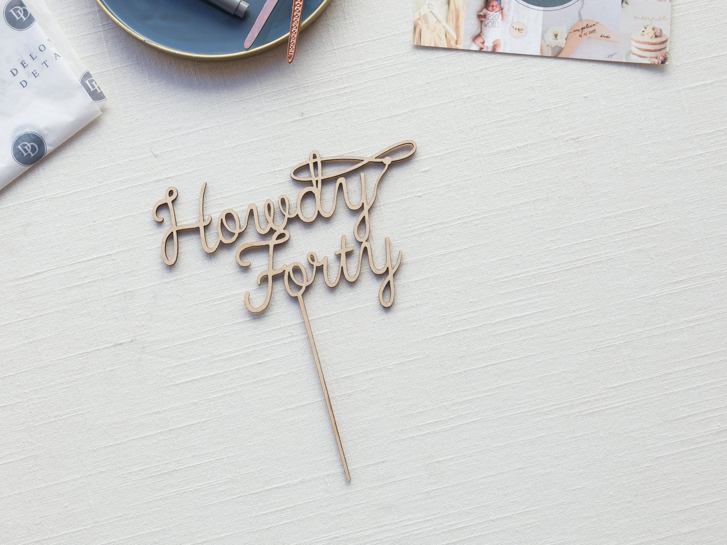 Howdy Birthday Cake Topper