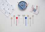 Load image into Gallery viewer, USA Olympics Stir Stick - Party Supplies - (20) Pack
