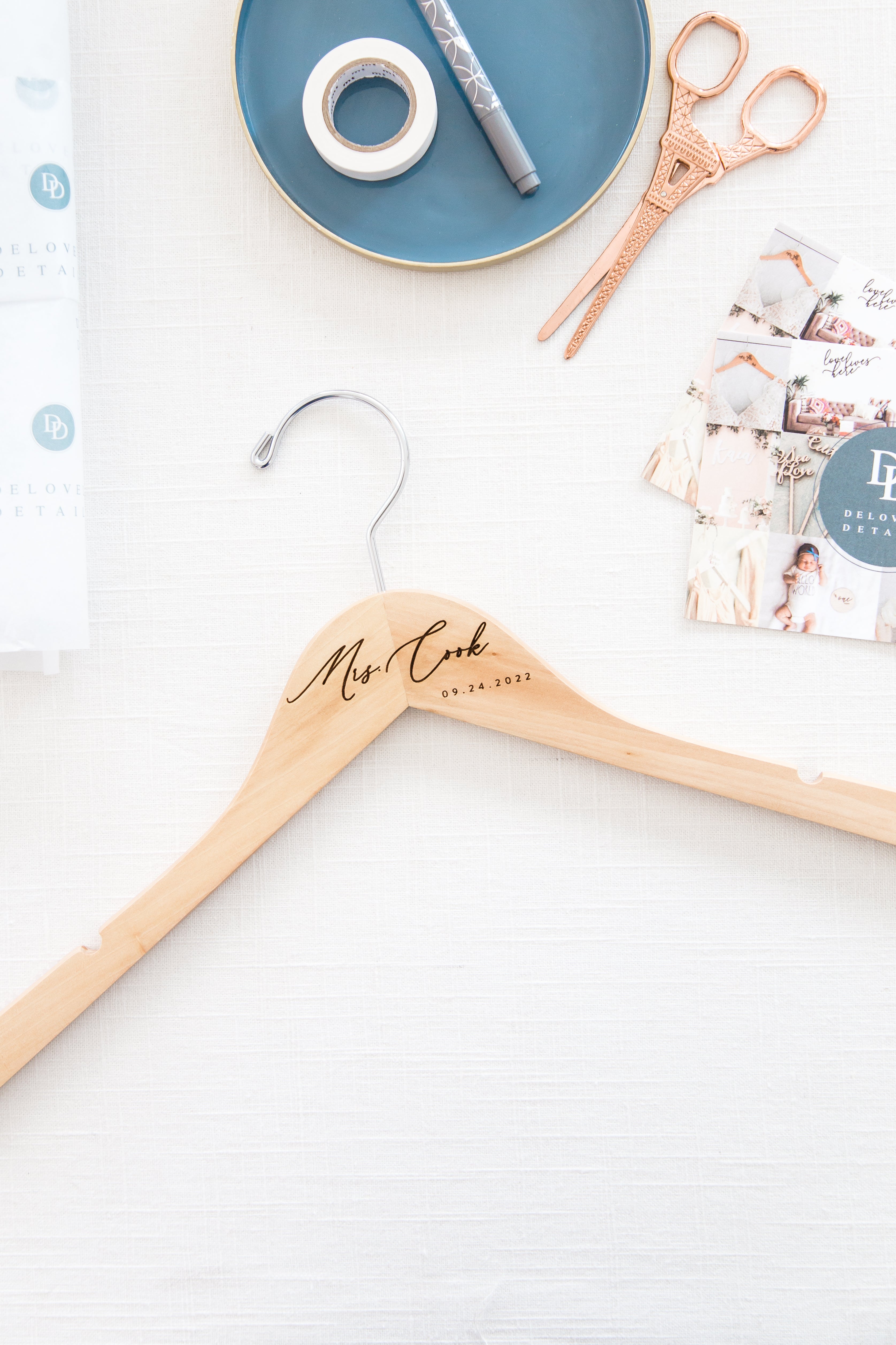Personalized Bridal Bridesmaid Hanger - The Cary