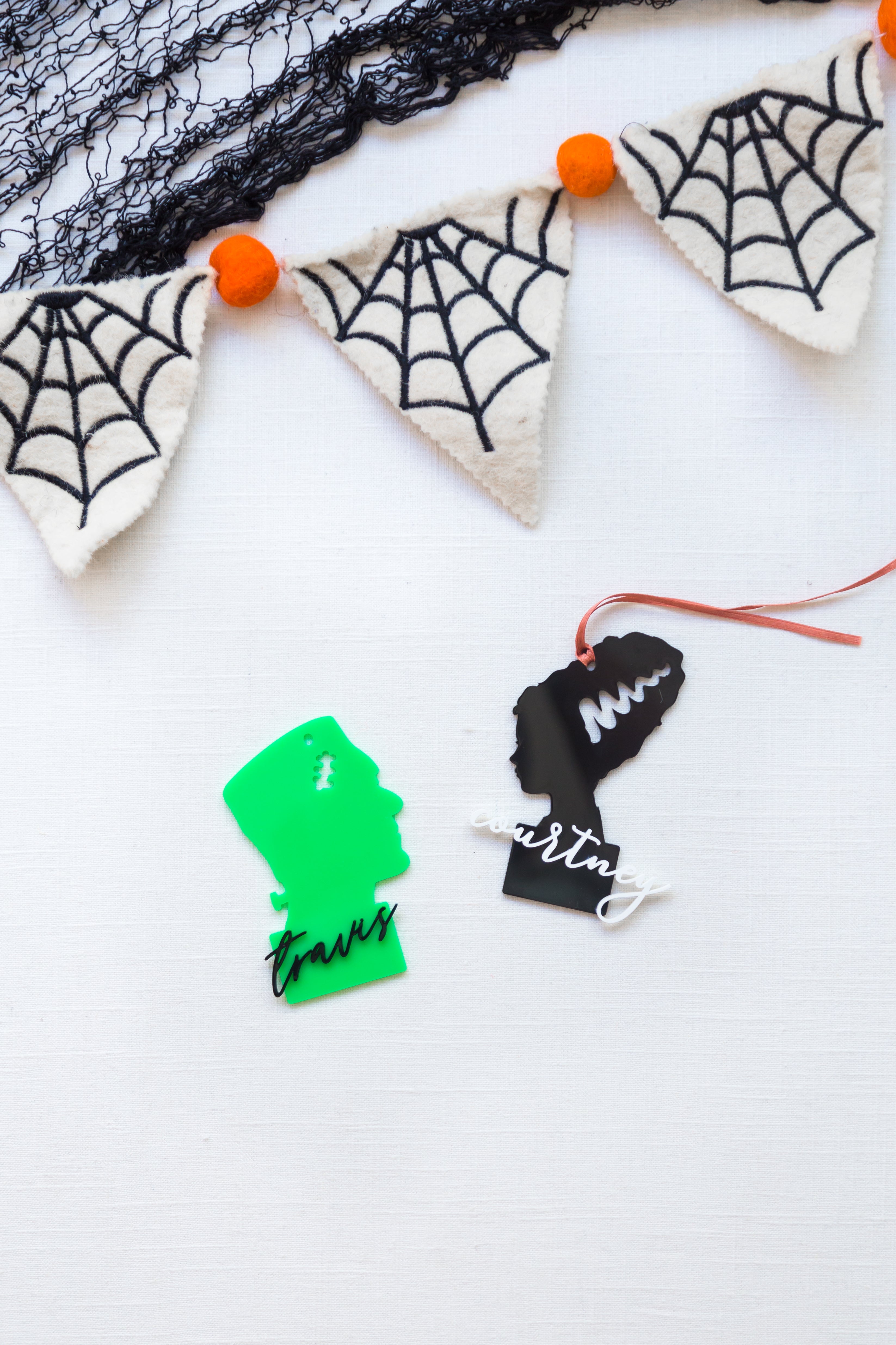 Personalized Frankenstein Monster and Bride Tags