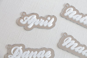Acrylic Double Layered Name Tags
