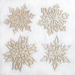 Load image into Gallery viewer, Set of (4) Snowflake Ornaments
