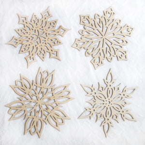Set of (4) Snowflake Ornaments