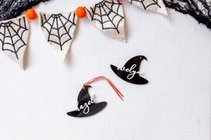 Personalized Witch Hat Tags