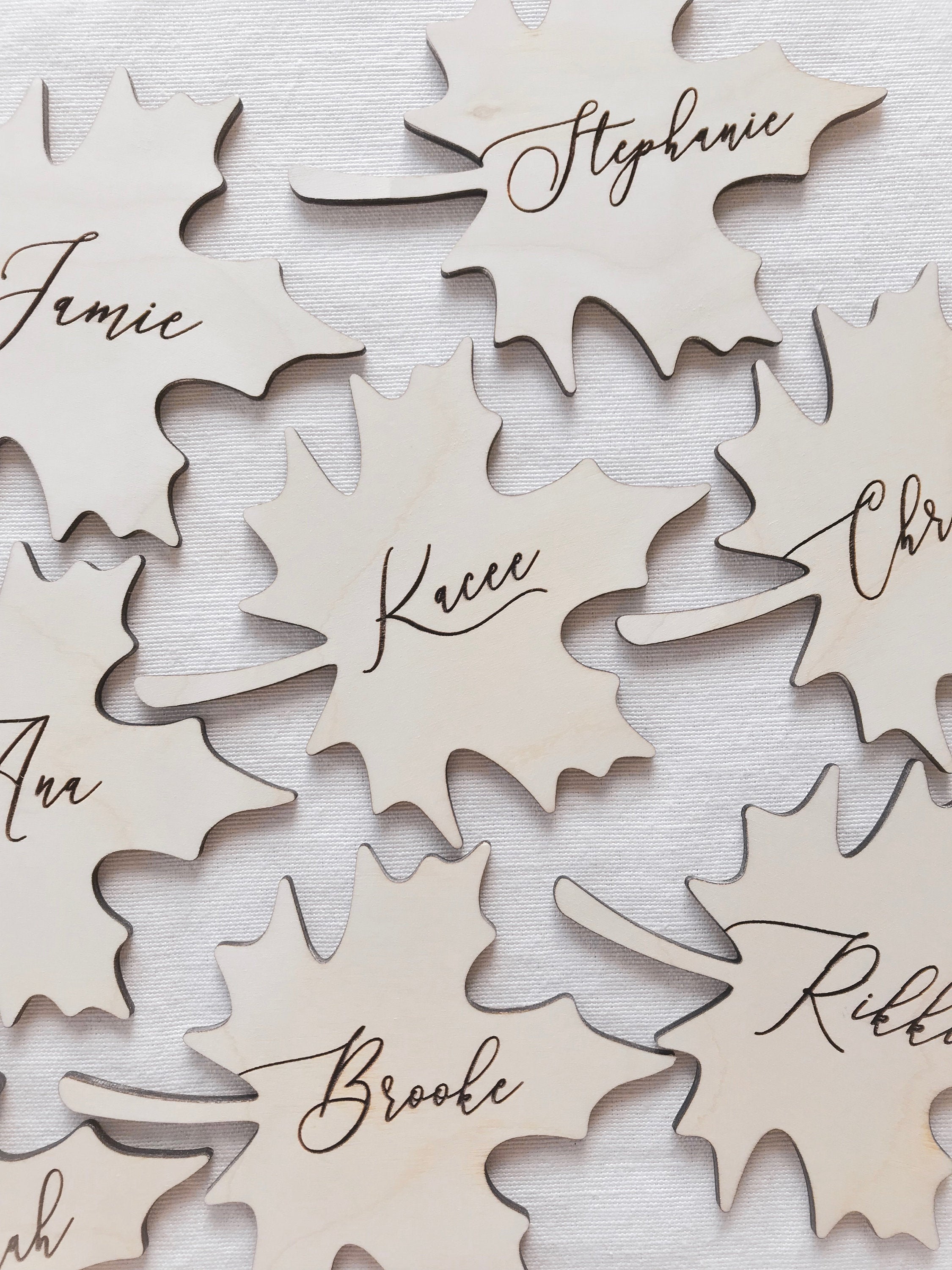 Maple Leaf Name Place Card