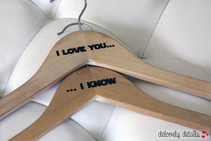 Space/Galaxy/Sci-Fi Themed Wedding Hanger set for Bride and Groom - Personalized Laser Hangers - Wedding Hanger - Wooden Engraved Hanger